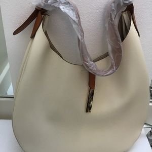 New LouLu Bag in Cream Color with Brown Strap 23 inches long Boho Style